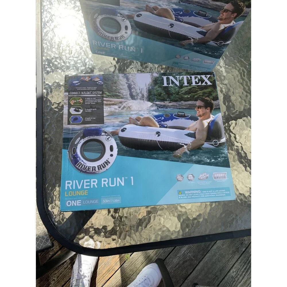 Intex River Run 1 Lounge Inflatable Floating Water Tube 53